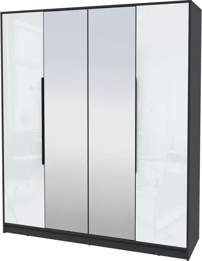 

Шкаф распашной Интерлиния Концепт КТ-Ш4з Глосс (антрацит/белый глянец)