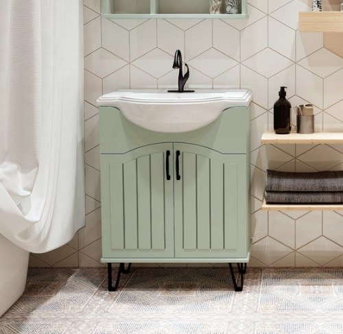 

Runo Тумба с умывальником Марсель 65 + Классик 65 (напольная, мята)