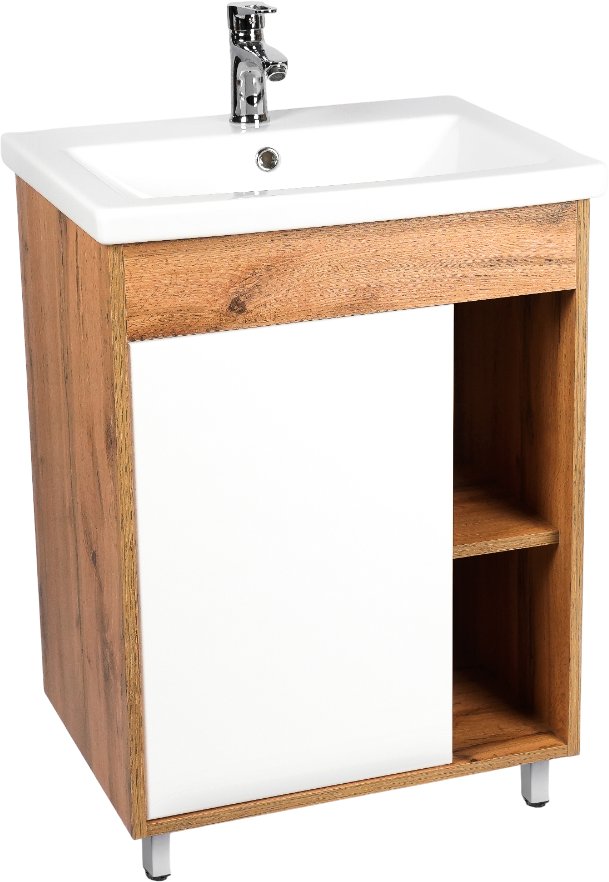 

Viant Тумба с умывальником Бостон COMO 50 1 ств VBOS50CO-T1ST+S-UM-COM50/1-w