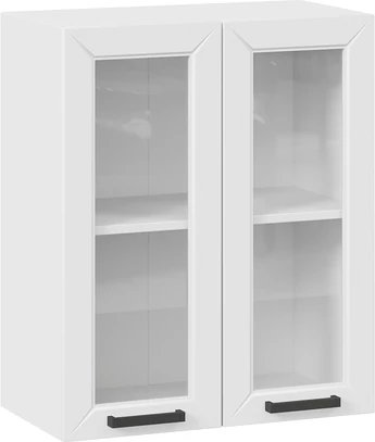 

Шкаф навесной Трия Лорас 1ВВ6С с двумя дверьми (белый/холст белый)