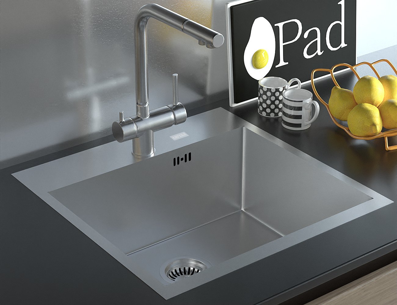 

Кухонная мойка ARFEKA AF 550*505 Satin