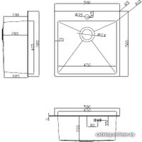 Кухонная мойка ARFEKA Eco AR 500*500 Satin Nano