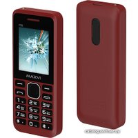 Кнопочный телефон Maxvi C20 (винный красный)