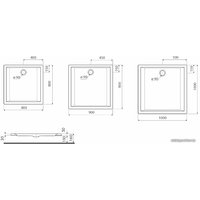 Душевой поддон Kolo Pacyfik 100x100 XBK0710+SN6