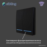 Выключатель Sibling Powerlight-M2B 2-канальный