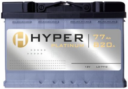 Автомобильный аккумулятор Hyper Platinum R+ (77 А·ч)