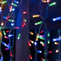 Гирлянда бахрома Luazon 3x0.9 м 232 LED 5204448 (белый каучук провод, мульти)