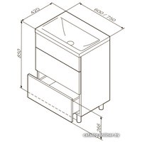 AM.PM Тумба под умывальник Gem 75 [M90FSX07522]