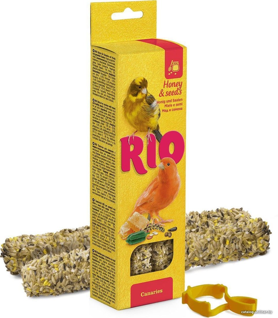 

Лакомство для птиц Rio Палочки с медом и полезными семенами 2х40 г