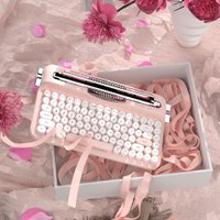 Клавиатура Ajazz AF84 (белый/розовый)