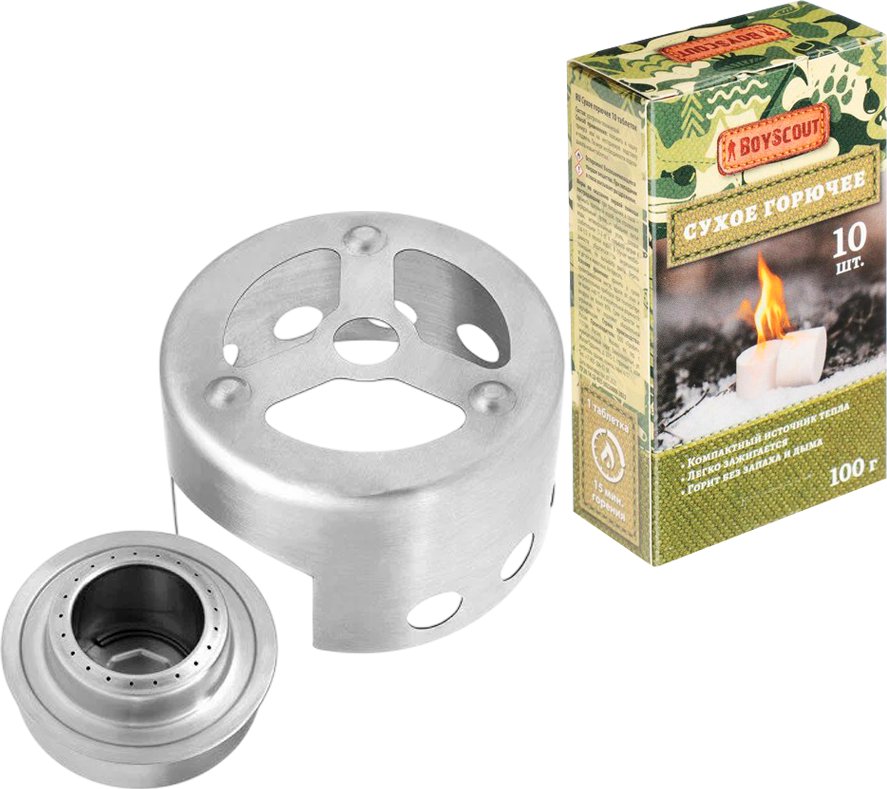 

Туристическая плита Coyote С крышкой TBD01878456 (с сухим горючим Boyscout 61621 10шт)