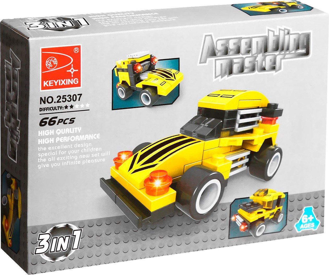 

Конструктор Keyixing Гонка 25307 1283679 (66эл)