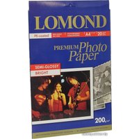 Фотобумага Lomond Полуглянцевая ярко-белая A4 200 г/м2 20 листов [0102149]