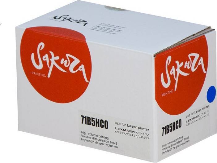 

Картридж Sakura Printing SA71B5HC0 (аналог Lexmark 71B5HC0)