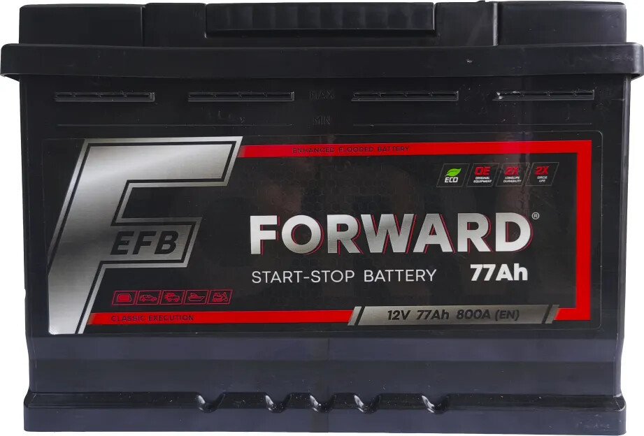 Автомобильный аккумулятор Forward EFB R+ (77 А·ч)
