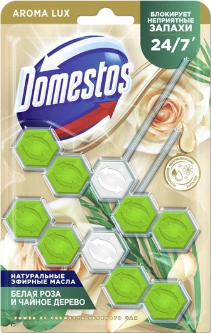 

Средство для унитаза Domestos Power 5 Свежесть зеленого чая Дуо 2x50 г