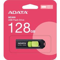 USB Flash ADATA UC300 128GB (черный/зеленый)