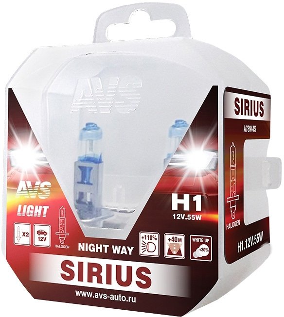 

Галогенная лампа AVS Sirius Night Way H1 2шт