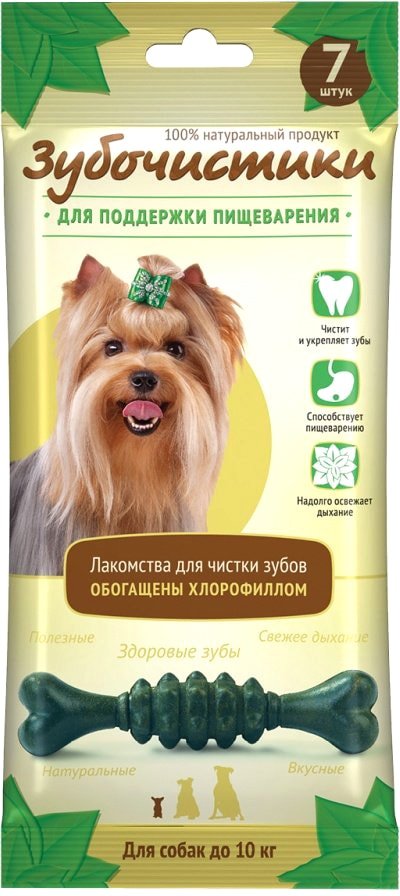 

Лакомство для собак Зубочистики Мятные для собак мелких пород 7 шт/60 г