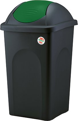 

Мусорное ведро Stefanplast 70206 (черный/зеленый)