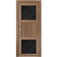 Межкомнатная дверь MDF-Techno Dominika 805 80x200 (орех золотой, стекло лакобель черный)