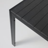 Садовый стол AksHome Sicily 90x90x73 (сталь-черная/черный)