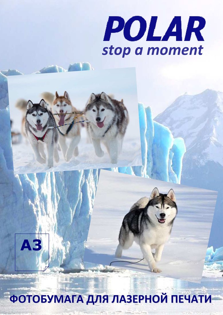 

Самоклеящаяся бумага Polar A3KL000620 глянцевая A3, 130 г/м2, 20 л