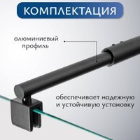 Душевая стенка Saniteco Walk-In SN-W6TB80 (80x200, прозрачное стекло, черный профиль)