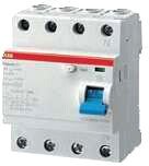 

Устройство защитного отключения ABB F204 4P 25A 30mA 6kА 4М 2CSF204001R1250
