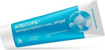 

БАД Отисфарм Алесорб Энтеросорбент Эрциг гель без ароматизатора 180г