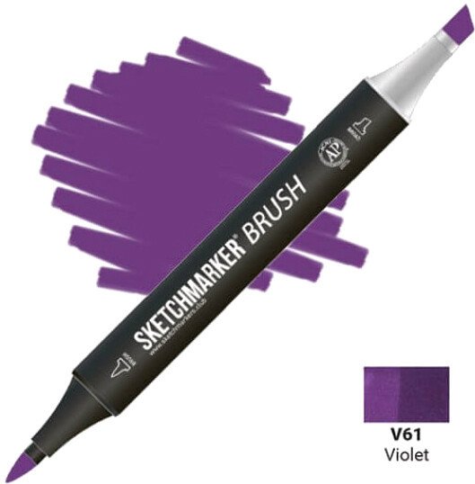 

Маркер художественный Sketchmarker Brush Двусторонний V61 SMB-V61 (фиолетовый)