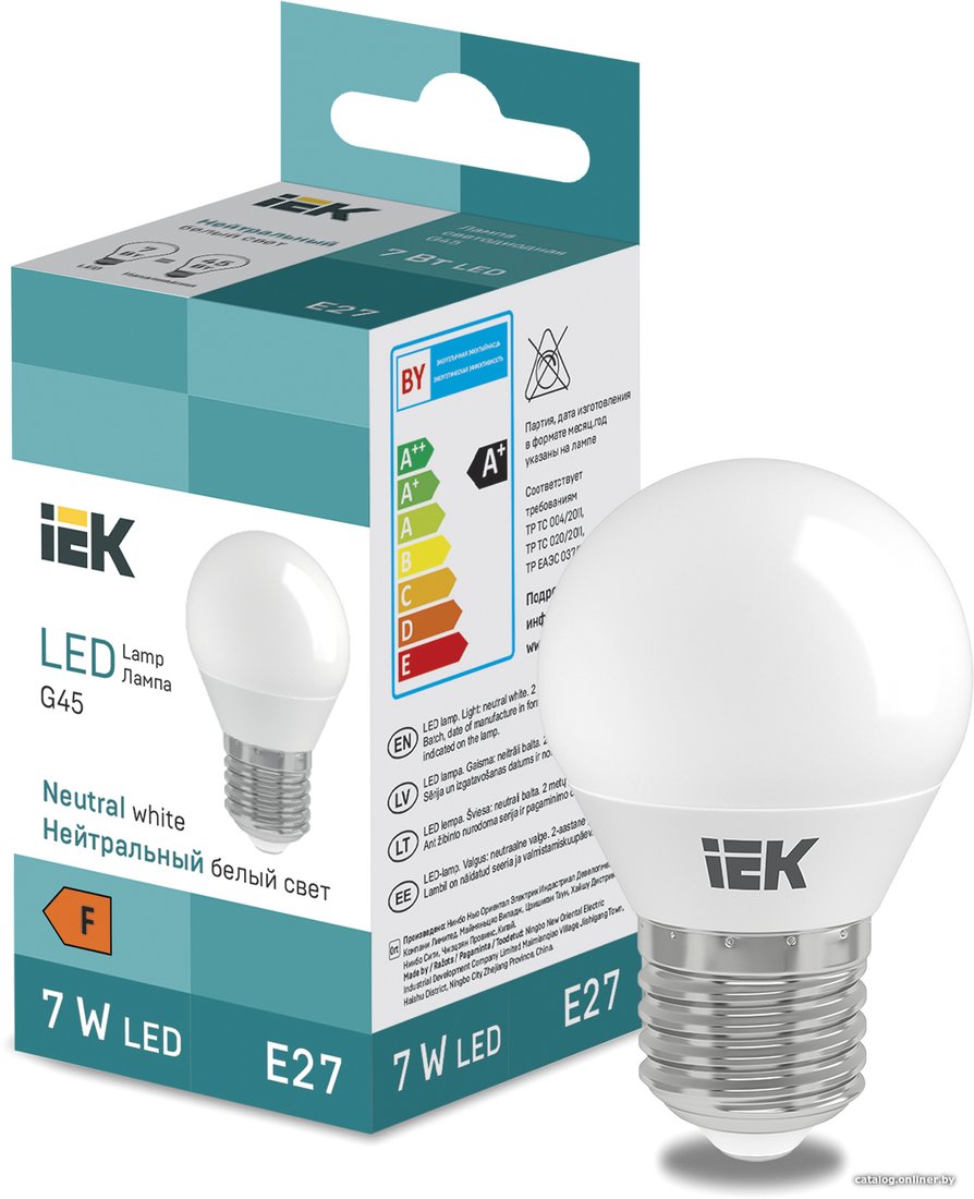 Светодиодная лампочка IEK LED Globe G45 600lm 4000K E27