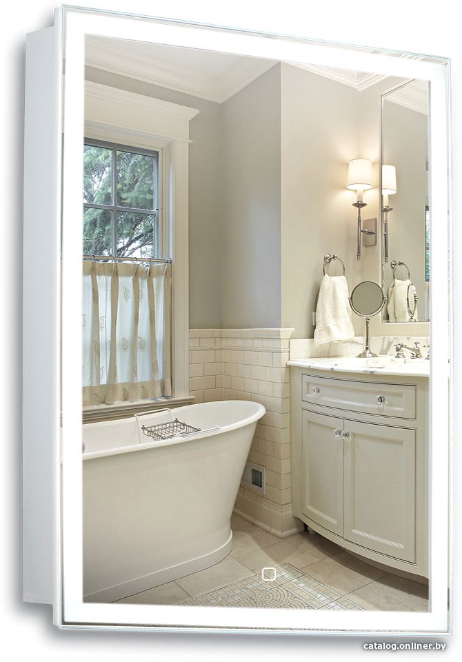 Silver Mirrors Шкаф с зеркалом Киотo 53.5х75 LED-00002357