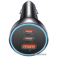 Автомобильное зарядное Baseus Golden Contactor Pro Triple Fast Charger Car Charger 65W CGJP010013 (темно-серый)