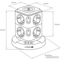 Сетевой фильтр Logan WSB8-2