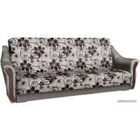 Диван Асмана Анна (рогожка цветок крупн коричневый/рогожка беж)