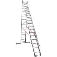 Лестница-стремянка Новая высота NV 523 трёхсекционная индустриальная 3x16 ступеней