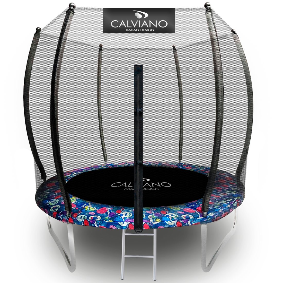 Батут Calviano Outside Master Smile 252 см - 8ft (внешняя сетка, с лестницей)