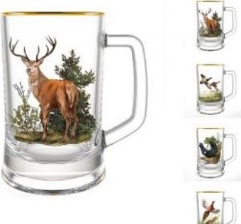 Кружка для пива Славянская Керамика Торофейная охота дек-1008/1-дз4