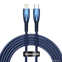 Кабель Baseus Glimmer Series USB Type-C - Lightning (2 м, синий)