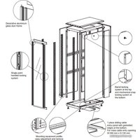 Шкаф телекоммуникационный Lande DYNAmic LN-FS42U6010-BL-BAAA-F-E 19" 42U