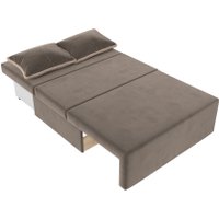 Диван Лига диванов Лагуна (велюр коричневый/кант велюр бежевый)