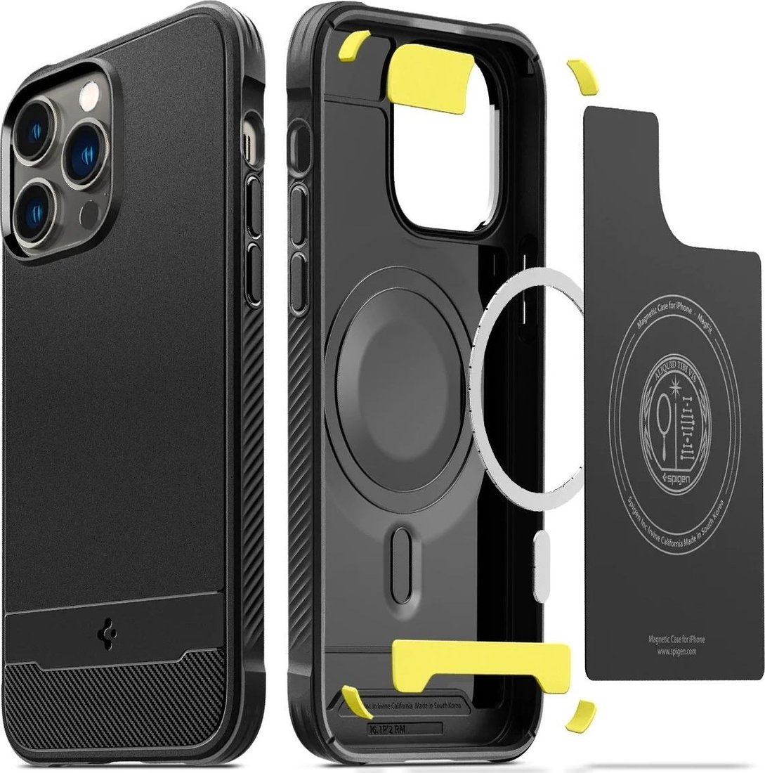 

Чехол для телефона Spigen Rugged Armor (MagFit) для iPhone 14 Pro ACS04956 (черный)