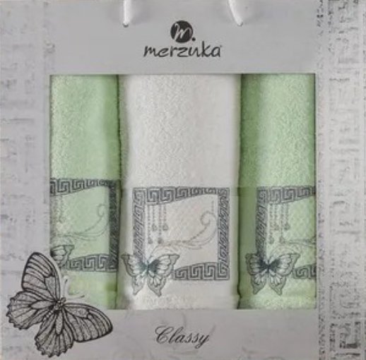 

Набор полотенец Merzuka Classy 11291 (3 шт, в коробке, фисташковый)