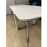 Стол-книга Stoloff Мечта 2280x850 (белый, опоры складные, углы закругленные с роликами и ручками)