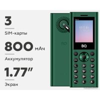 Кнопочный телефон BQ BQ-1858 Barrel (зеленый)