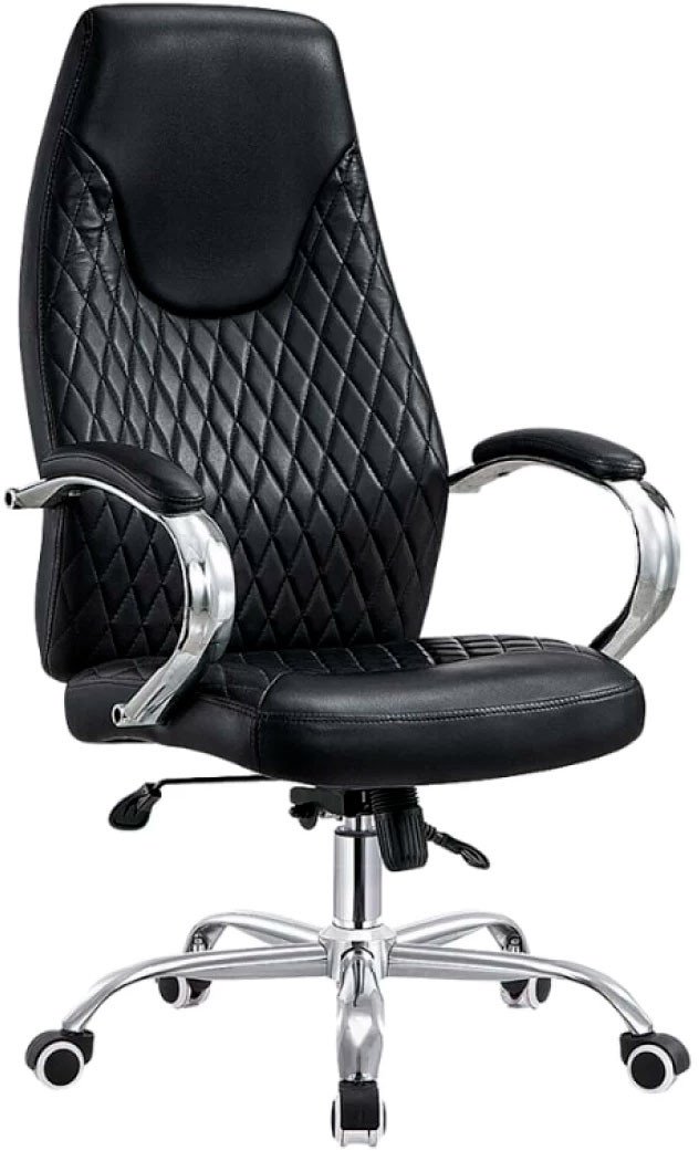 Офисное кресло SitUp Astin Chrome (экокожа Black)