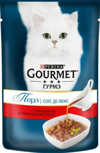 Пресервы Gourmet Perle соус де-люкс с говядиной 75 г