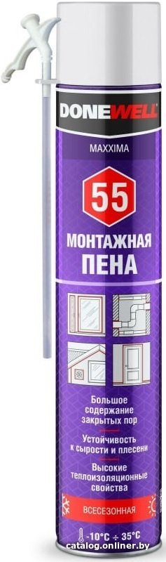 Монтажная пена Donewell DPH10UMAXX55 Maxxima 55 Всесезонная (1 л)