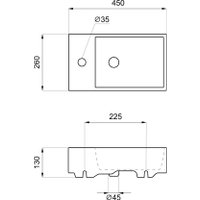Умывальник Wellsee WC Area 151804000